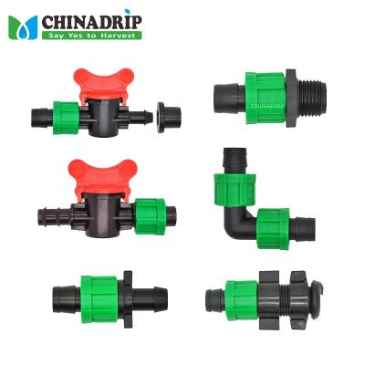 China Agriculture Irrigaiton Farm Agriculture Irrigation System Drip Tape Irrigation Fittings Pom Tee Material Barbed Fittings for sale