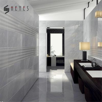 China Glazed Interior Decorative Porcelain Floor Tiles Metallic Gray Marble Tile Made In Porcelain for sale