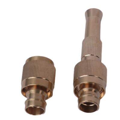 China Variable Flow Controls Plant Adjustable Copper Spray Gun Straight Quick Connect Brass Garden Tool Water Hose Nozzle for sale