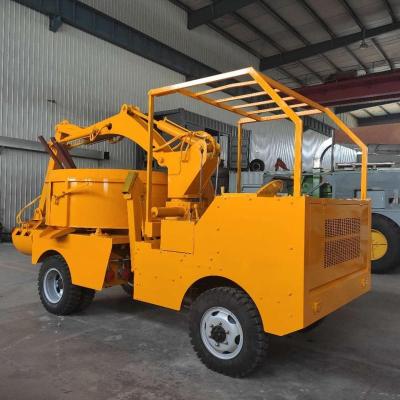 China Building industry porcelain concrete mixer mobile mixing mix with pump bucket used for house road construction construction building for sale