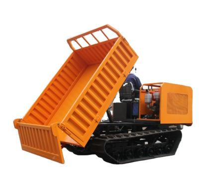 China Full Function Hydraulic Self-Unloading Track Crawler Carrier Rubber Dump Trucks 0.5T 1T 1.5T By Handle for sale