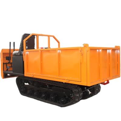 China Mini Function Hydraulic Self-unloading Crawler Dumper Trucks Rubber Track 1 Ton Crawler Dumper Carrier for sale