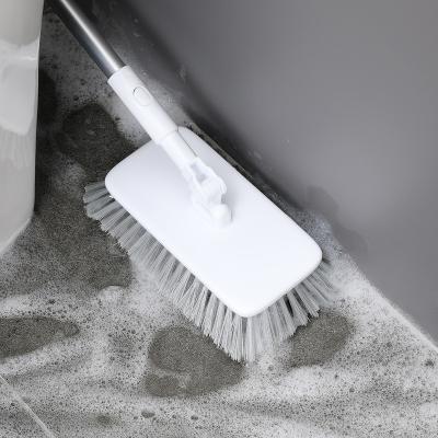 China Durable Long Handle Hard-Stiffened Floor Brush Bathroom Cleaning Brush To Dead Corner Brush Household Floor Bathroom Cleaning Tool for sale