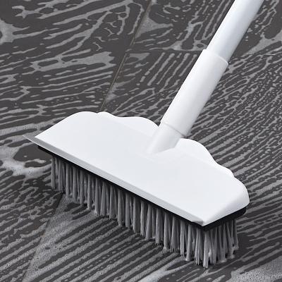 China New Bathroom Floor Scrubbing Floor Brush Seam Brush Hard Bristle Toilet Cleaning Brush Viable Minimalist Tile Long Handle for sale