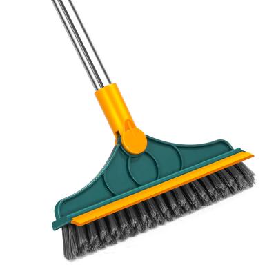 China 2022 Sustainable New Floor Seam Brush Floor Bathroom Sweep Hard Household Long Handle Cleaning Tool Toilet Tile No Dead Corner Brush for sale