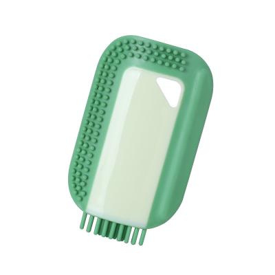 China New Viable Bathroom Silicone Countertop Wiper Glass Cleaning Brush Tool Hand-wash Hang Mirror Defogging Wiper Box for sale