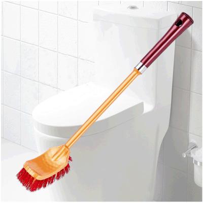 China New Plastic Toilet Tool Brush Square Head Handle Soft Hair Long Viable Simple Hot Selling Oblique Head Cleaning Brush Long for sale