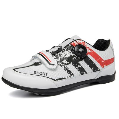 China Rubber Cycling Shoes Mens Or Womens Road Cycling Riding Shoes Spinning Shoes With Loop Pavement for sale