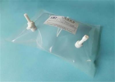 China Fluode air/gas sampling bag with PTFE straight valve+PTFE fitting silicone septum (FLU3-5_1L) syringe sample bags for sale