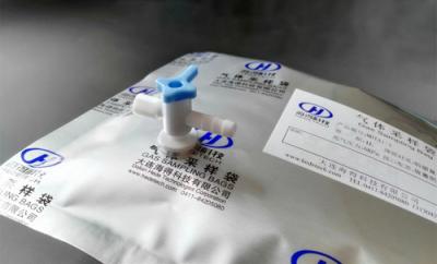 China China Manufactureer Al foil multi-layer gas sampling bags with side-opening stopcock valve  port 1/4''  6.35mm MBT41_10L for sale