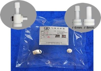 China ®FEP gas sampling bags with PTFE valve & septum port syringe sampling+PTFE fitting  FEV3Z_1L (air sample bags) for sale