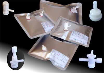 China China MFR DEVEX air/gas sample bags with PC / ABS / PP valve with septum for syringe sampling 100L for sale