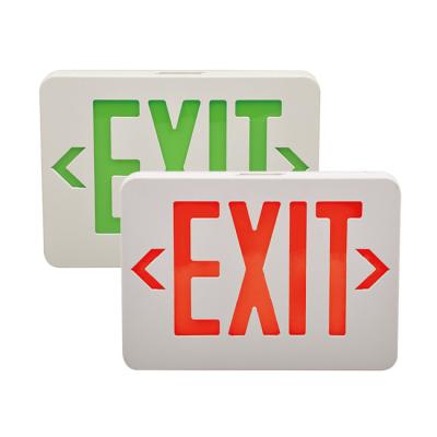 China USA LED Emergency Exit Sign 120/277V Camping Running Fire Resistant Red Or Green Color 295*207.8*116mm for sale