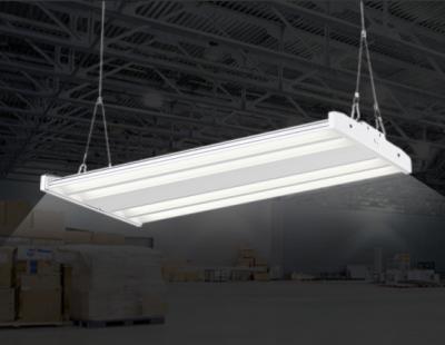 China Warehouse for USA DLC Market Listed High Lumen 100W, 150W, 200W, 300W Warehouse Factory Lighting Industrial LED Linear High Bay Light for sale