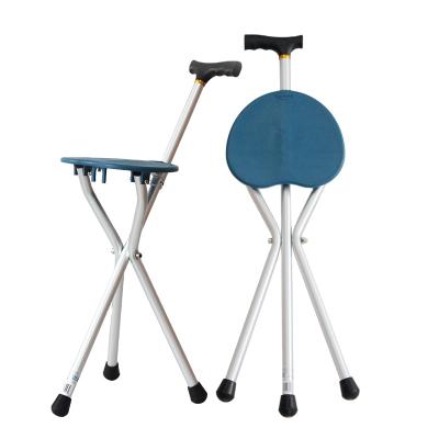 China Adjustable Aluminum Folding Cane Seat with Three Legs for the Elderly and Disabled FST 8101L for sale