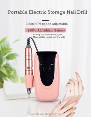 China Portable High Quality Cost Effective Low Noise Polishing Professional Toenail Drill Machine Black Tops Nail Charming Drill for sale