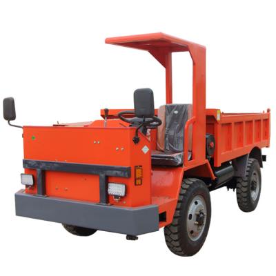 China Good Quality Mining Equipment Electric Mining Dump Truck With Cabin , 4 Wheel Mini Cargo Dumper for sale