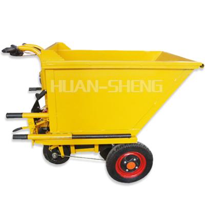 China Garden Construction Site 48V Battery Electric Mini Dumper Cement Concrete Transport Hand Push Cart for sale