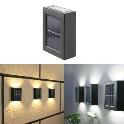 China Waterproof Garden Double Sided Outdoor Solar Garden Security LED Lighting Motion Sensor Lights Modern Lamp Solar Fence Glow Wall Light for sale