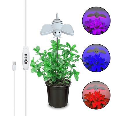 China Seed Starting Horticulture Desktop Tent Mini Led Grow Lights USB 5V Timing Home Office Full Spectrum LED Bee Light Grow Plant for sale