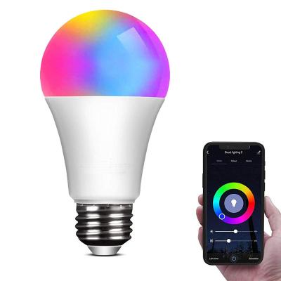 China Wholesale Hot Sale Garden OEM ODM Amazon Alexa And Google Home Led Bulbs 9W A60 RGBW WiFi Smart Light Bulb for sale