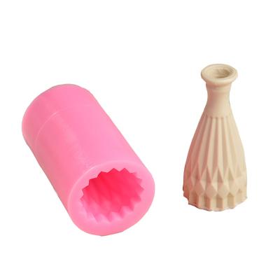 China DIY 3D Silicone Stocked Flower Pot Molds Mold Concrete Craft Vase Planter Soap Candle Holder Flower Pot Succulent Cement Molds for sale