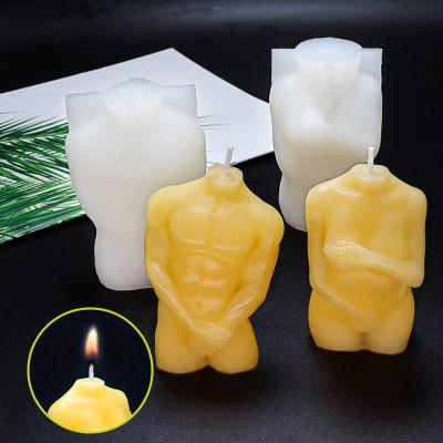 China Decoration Making Roman Column Silicone Mold Human Body Plaster Mold Candle DIY Venus Goddess Aromatherapy Candle Mold Making Deliveries for sale