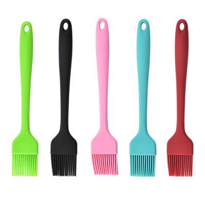 China 8.2 Inch Viable Silicone Brush Basting Oil Brush Silicone Heat Resistant Pastry Brushes For Grilling Kitchen Cooking Marinating Baking for sale