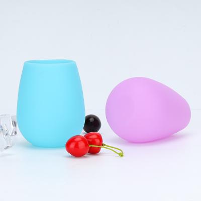 China Portable Stored Silicone Wine Whiskey Glass Grill Cup Travel Silicone Shatter-Resistant Mug for sale