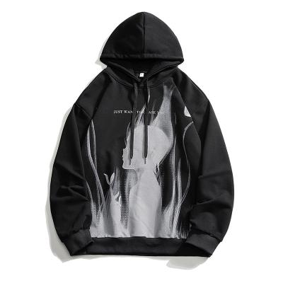 China 2022 New Street Fashion Men's Anti-Shrink Style Sweatshirts Oversized Pullover Printing Hoodie Sweatshirt Loose Boy for sale