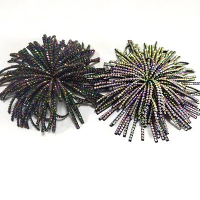 China ZSY New Arrival Rhinestones Shoe Decorations Rhinestone Flower Fringe Patch For Shoes Garment Decorations for sale