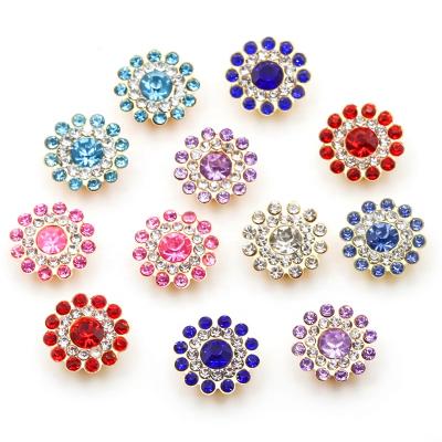 China ZSY Hot Sale Viable Crystal Decoration Brooch Button Flatback DIY Craft For Flower Headband Dress Accessory for sale