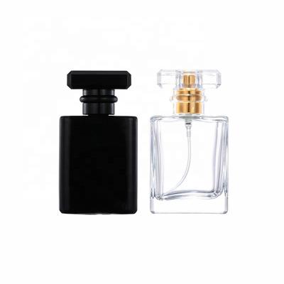 China High Qiality Nbyaic 50ml High Quality Perfume Glass Stain Supply,Empty Packaged Bottle,Portable Spray Bottle,Square,Transparent And Black for sale