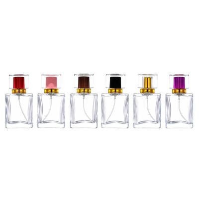 China B015-50ML Supply B015-50ML High Quality Stain High Qiality Nbyaic Perfume Bottle Spray Bottling Bottle Rectangular Glass Empty Cosmetics Bottle for sale