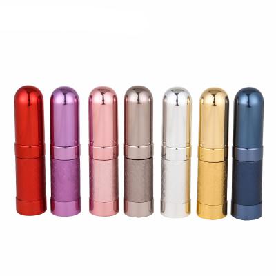 China Nbyaic J014-6ml Portable Metal Perfume Empty Spray Bottle Jar Shape Dispensing Bottle Can Be Reused 6 Colors Optional for sale