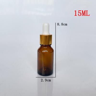 China High Quality Cheap Cosmetic Amber Frosted Essential Oil Glass Dropper Bottle for sale