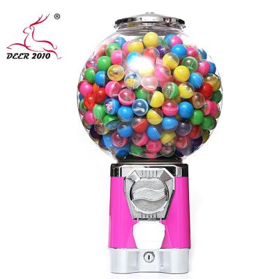 China Hot Selling Low Price Pink Color Minitype Gumball Vending Machine 30*30*50CM for sale