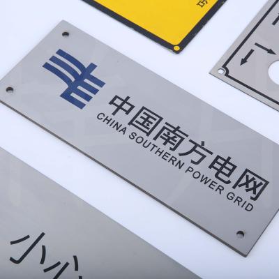 China No Restriction Name Plates Control Panel Desktop Nameplate Steel Nameplate for sale