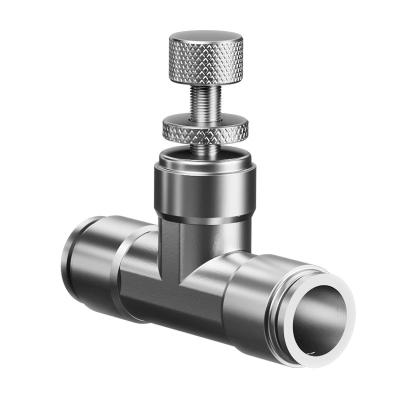 China Building Material Shops SA pipe throttle valve 304 stainless steel high temperature pneumatic quick connection 8/10/12 air hose regulating valve for sale