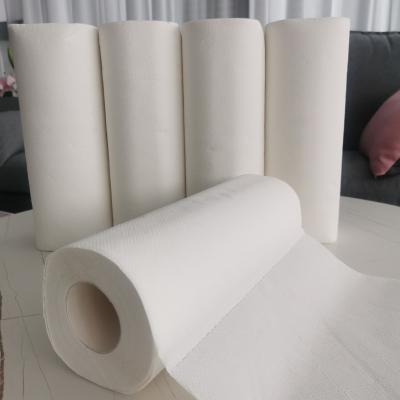 China Low Price Eco-friendly Oil Cleaning Cloth 2 Layer Water Absorbing Kitchen Tissue Paper Towel for sale