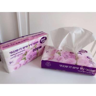 China Original Eco-Friendly Package Soft Tissue Box Wood Pulp Facial Tissue Paper Facial Towel for sale