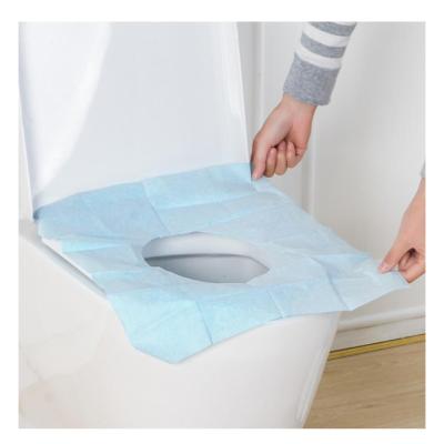 China Free Sample Disposable One Piece Tissue Paper Waterproof Toilet Seat Cover For Hotel /hospital Toilet for sale