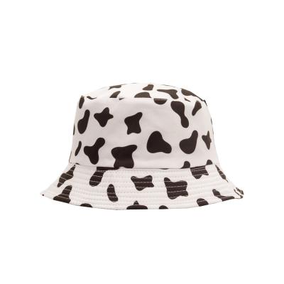 China BSC0217 Wild Image Summer Fashion Sun Double Sided Cow Print Bucket Hat For Woman for sale