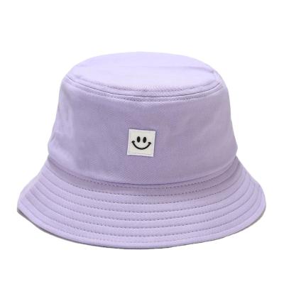 China BSC0245 Simple Picture Summer Custom Smiley Face Student Plain Standard Bucket Hat for sale