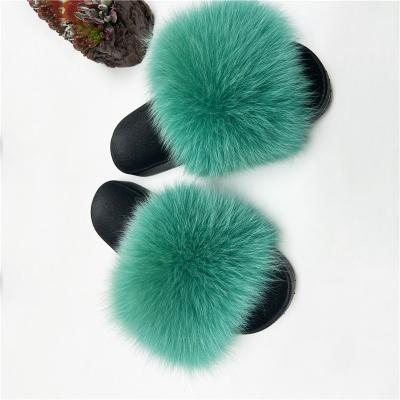 China CUSHIONING new design BSCF0001 soft women's faux all fur slippers for home for sale