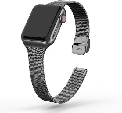 China Shock Resist For Sport New Arrival Slim Stainless Steel Milanese Strap For Apple Watch Without Magnet For iwatch Series 5 for sale