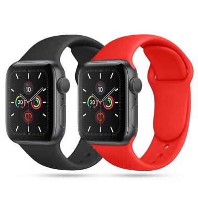 China Business For I Watch Series 7 6/5/4/3/2/1 Strap, 38mm Silicone Strap Sports Watch Strap Rubber Band 42mm For Apple Watch for sale