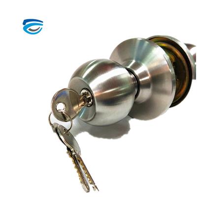 China Wholesale Anti Theft Easy Installation Round Knob Stainless Steel Door Lock for sale