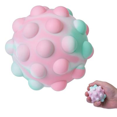 China Kids Study Jumping Squeeze Balls Stir Toys Squeeze Push Bubble Squishy Ball Squishy Toy, Relax Sensory Ball With Light for sale