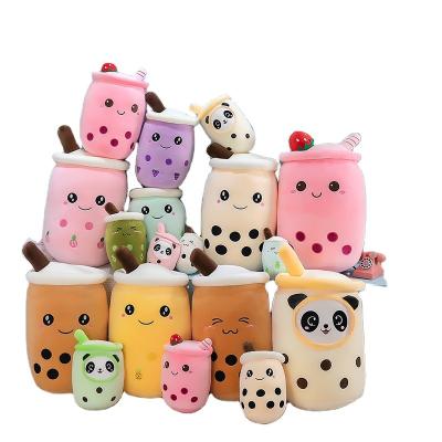 China Home Decoration AIFEI PLAY wholesale kawaii 24cm 35cm 50cm 70cm plush cute bead stuffed cup shape Toy Bubble Cartoon Milk Tea Boba plush toy for sale